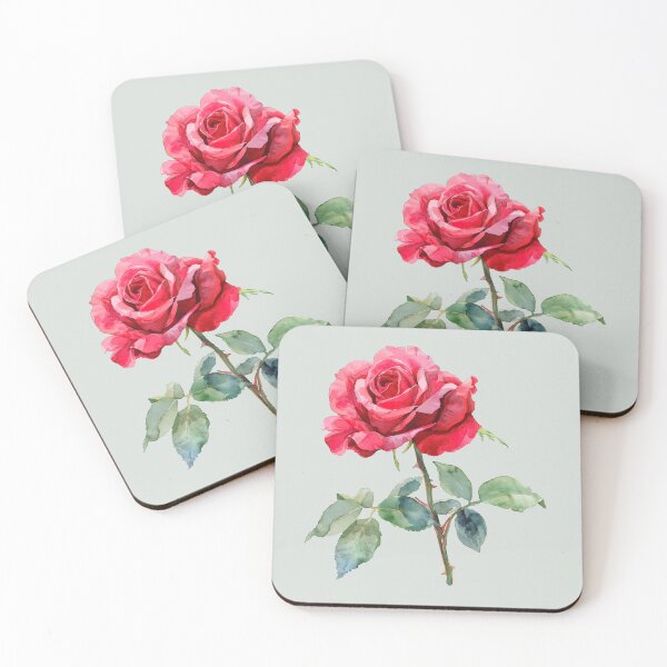 Item preview, Vintage Botanical Illustration of a Vibrant Red Rose designed and sold by cathygwen.
