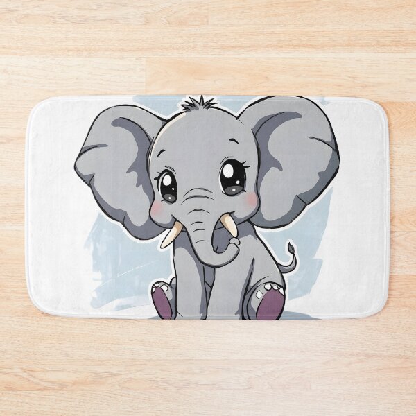 Item preview, Cute Kawaii Baby Elephant Sticker | Adorable Cartoon Elephant Safari Animal Illustration designed and sold by dreamz-world.