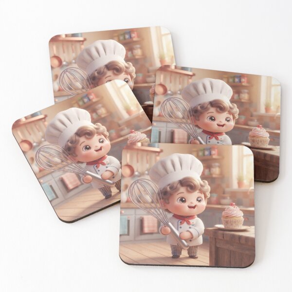 Item preview, Little Chef Baking A Delicious Sweet Cupcake designed and sold by Azurart2.