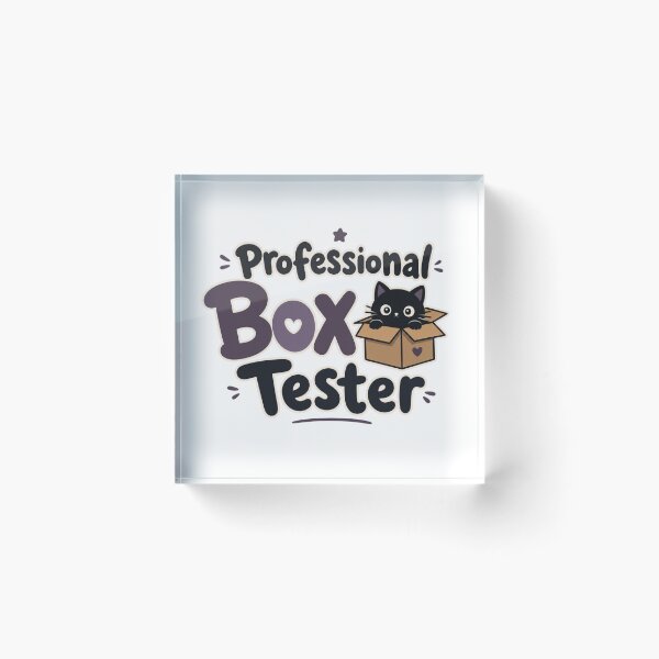 Item preview, Professional Box Tester Black Cat Dad Funny Kawaii T-Shirt designed and sold by Ashley critters.