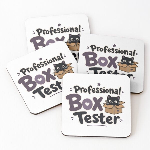 Item preview, Professional Box Tester Black Cat Dad Funny Kawaii T-Shirt designed and sold by Ashley critters.