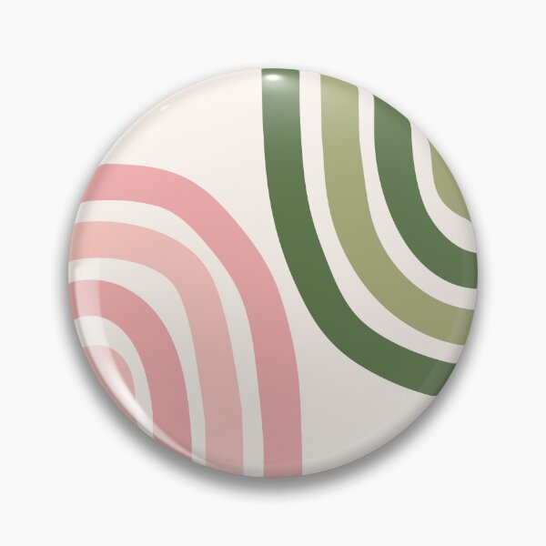 Item preview, Minimalist Boho Rainbow Abstract Art Pattern in Sage Pink designed and sold by nineFlorals.
