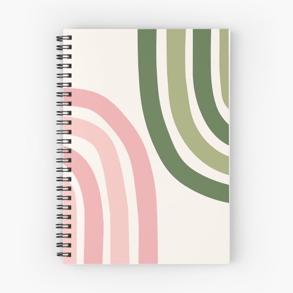 Item preview, Minimalist Boho Rainbow Abstract Art Pattern in Sage Pink designed and sold by nineFlorals.