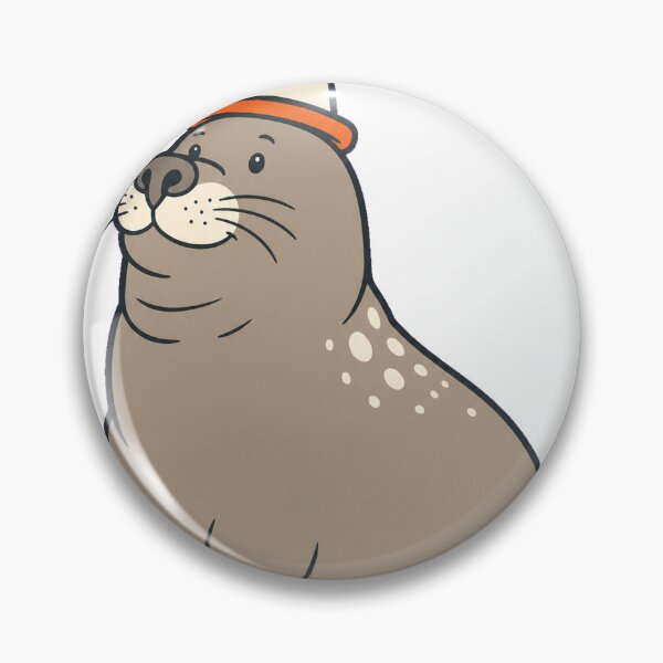 Item preview, Neil the Seal Traffic Cone Crown - Cute Minimalist Elephant Seal designed and sold by VisualArtsOasis.