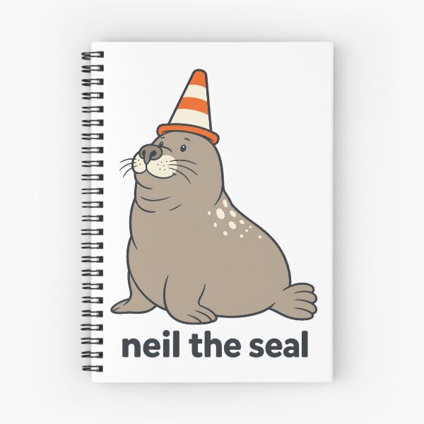 Item preview, Neil the Seal Traffic Cone Crown - Cute Minimalist Elephant Seal designed and sold by VisualArtsOasis.