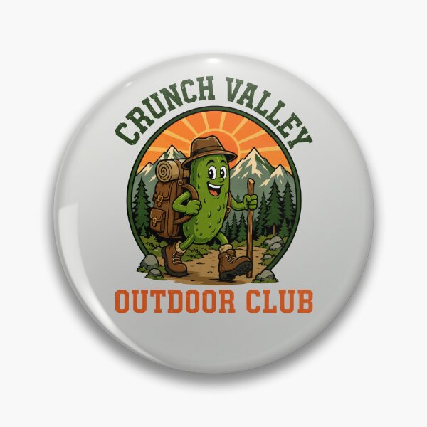 Item preview, Crunch Valley Outdoor Club Retro Hiking Pickle designed and sold by DigitalGlade.