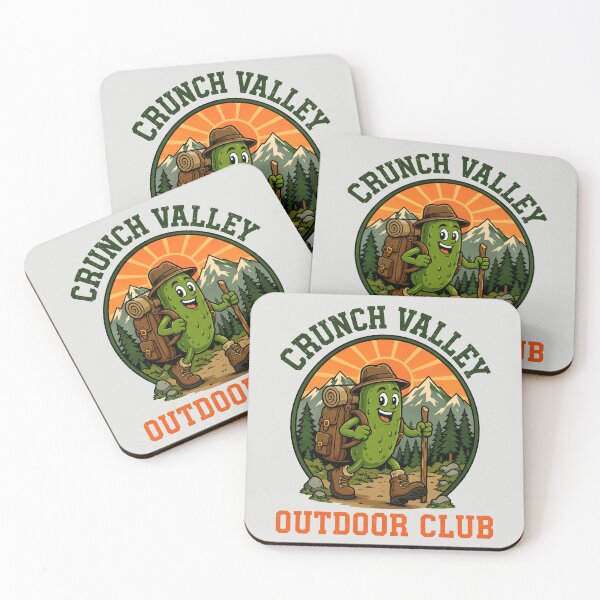 Item preview, Crunch Valley Outdoor Club Retro Hiking Pickle designed and sold by DigitalGlade.