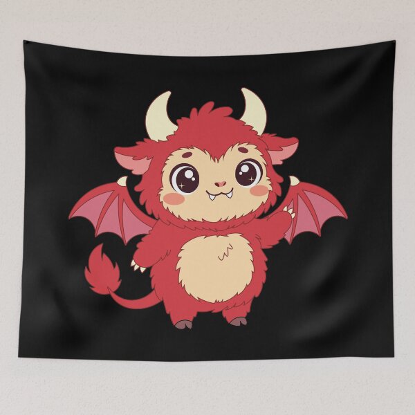 Item preview, Cute Kawaii Jersey Devil Waving Hello designed and sold by Hallowed Artistry.