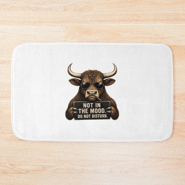 Item preview, Funny Grumpy Bull Vintage T-Shirt – Not In The Mood, Do Not Disturb designed and sold by Theshop611.