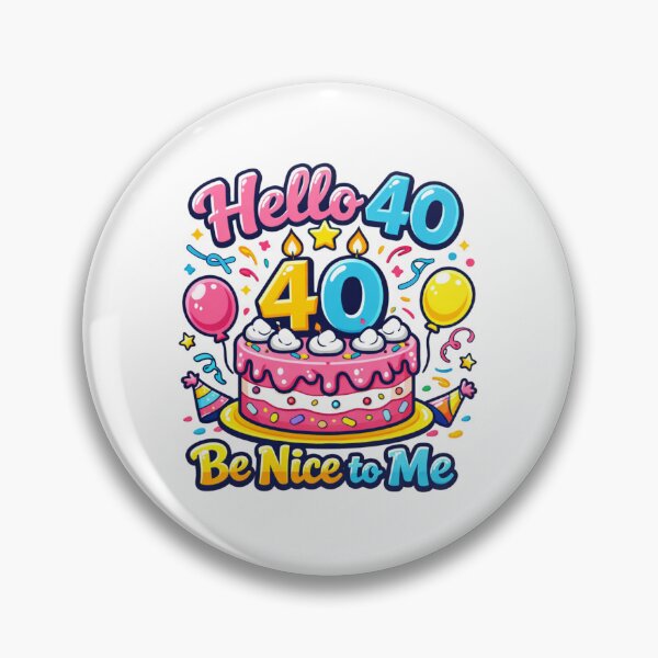 Item preview, Hello 40 Be Nice to Me | Funny 40th Birthday Typography T-Shirt designed and sold by rushaib.