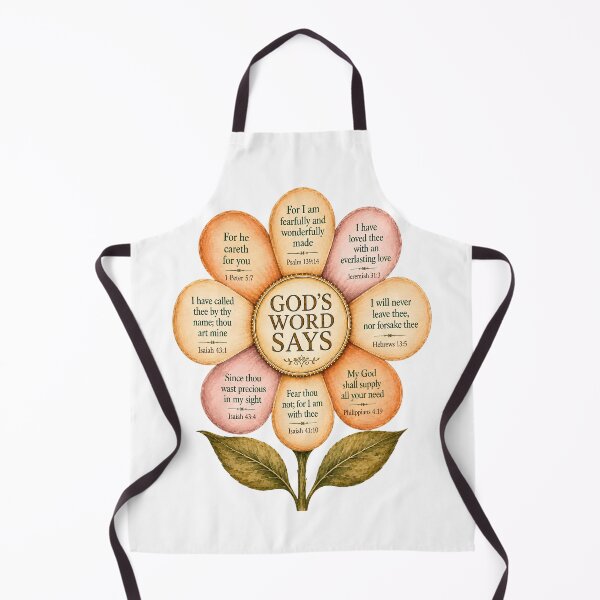 Item preview, God’s Word Says Eight KJV Bible Verses – Vintage Christian Flower designed and sold by FaithThroughEverySeason.