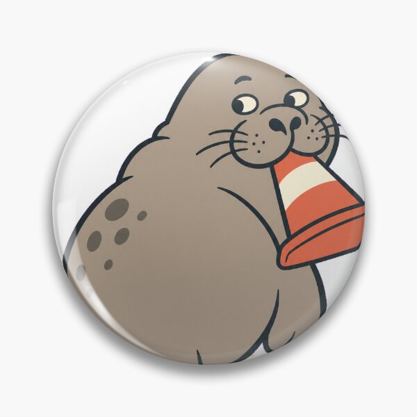 Item preview, Neil the Seal Cone Thief - Funny Chonky Sea Creature Art designed and sold by VisualArtsOasis.