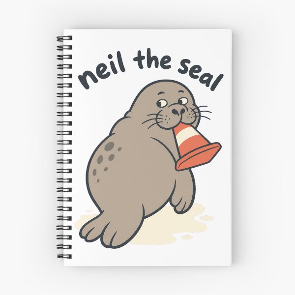 Item preview, Neil the Seal Cone Thief - Funny Chonky Sea Creature Art designed and sold by VisualArtsOasis.