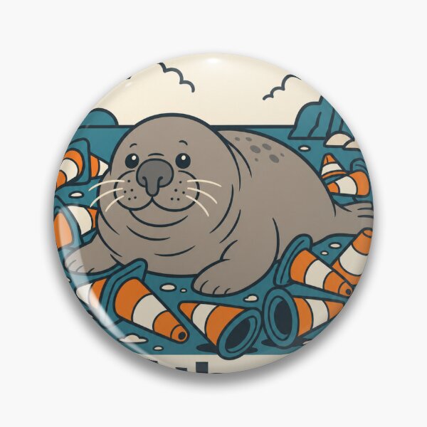 Item preview, Neil the Seal Cone Chaos - Minimalist Australian Wildlife designed and sold by VisualArtsOasis.