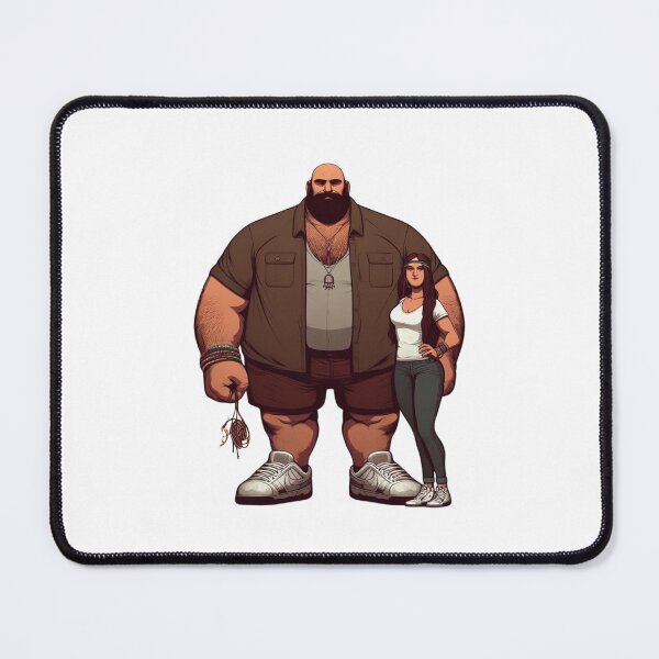 Item preview, Gentle Giant Strongman and Petite Girl Streetwear Art designed and sold by Macias123.