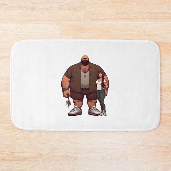 Item preview, Gentle Giant Strongman and Petite Girl Streetwear Art designed and sold by Macias123.