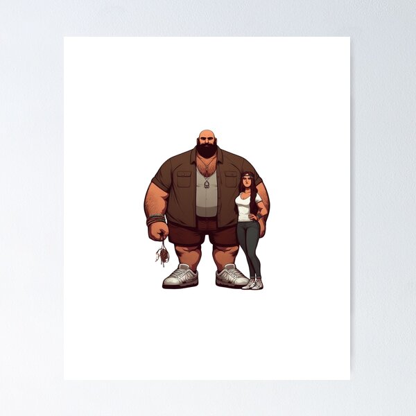 Item preview, Gentle Giant Strongman and Petite Girl Streetwear Art designed and sold by Macias123.