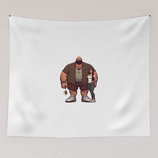Item preview, Gentle Giant Strongman and Petite Girl Streetwear Art designed and sold by Macias123.