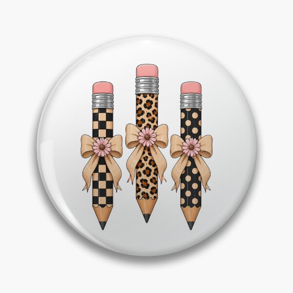Item preview, Preppy Leopard Pencil Bow Coquette Teacher Back to School designed and sold by clothesy7.