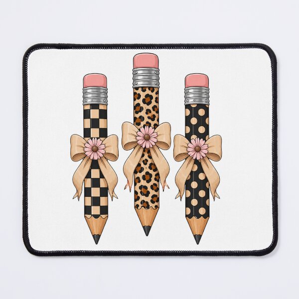 Item preview, Preppy Leopard Pencil Bow Coquette Teacher Back to School designed and sold by clothesy7.