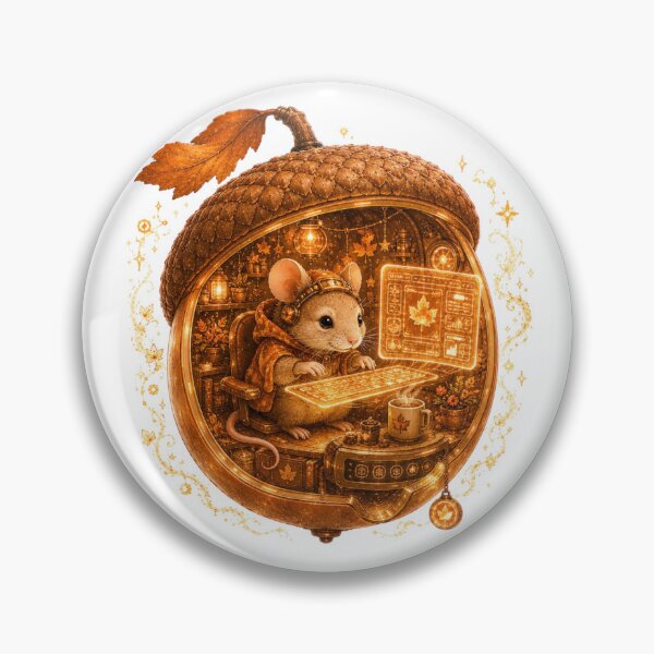 Item preview, Hacker Mouse In Cyber Acorn Control Center Steampunk Fall designed and sold by AQUILAKREO.