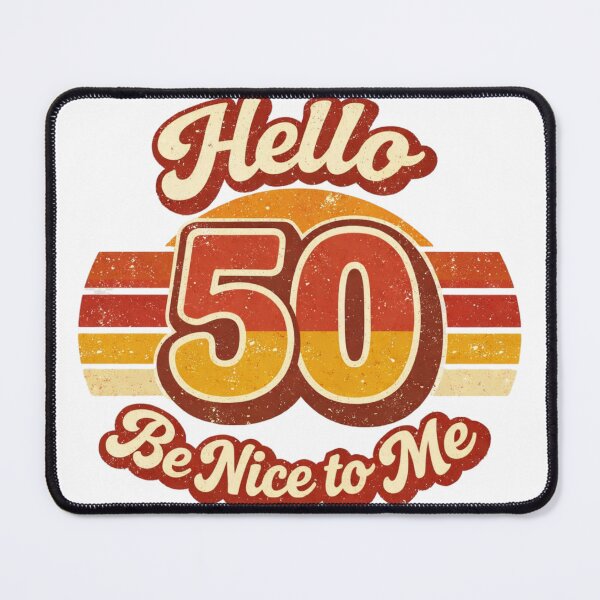 Item preview, Hello 50 Be Nice to Me | Funny 50th Birthday Typography T-Shirt designed and sold by rushaib.