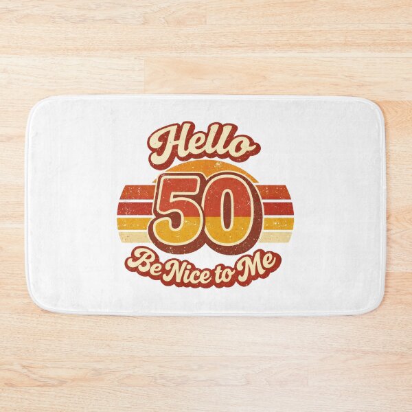 Item preview, Hello 50 Be Nice to Me | Funny 50th Birthday Typography T-Shirt designed and sold by rushaib.