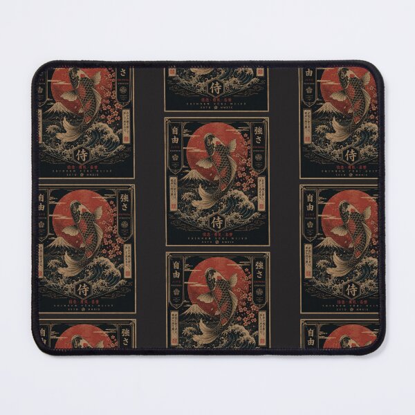 Item preview, Japanese Koi Fish Great Wave Mount Fuji Ukiyo-e designed and sold by 63Hotpeppers.