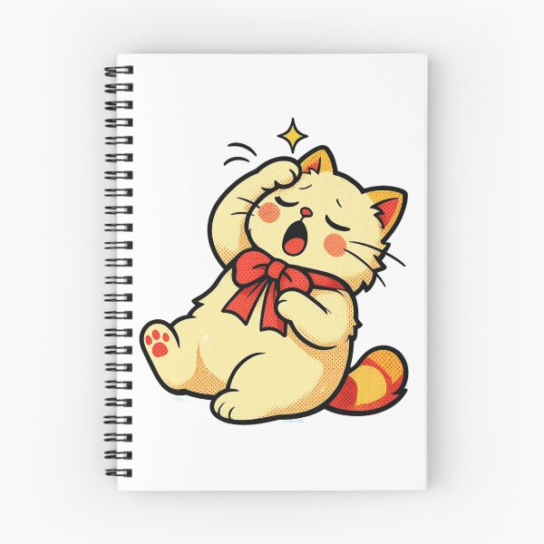 Item preview, Cute Sleepy Chubby Orange Cat Kawaii Cartoon designed and sold by littlemooonart.