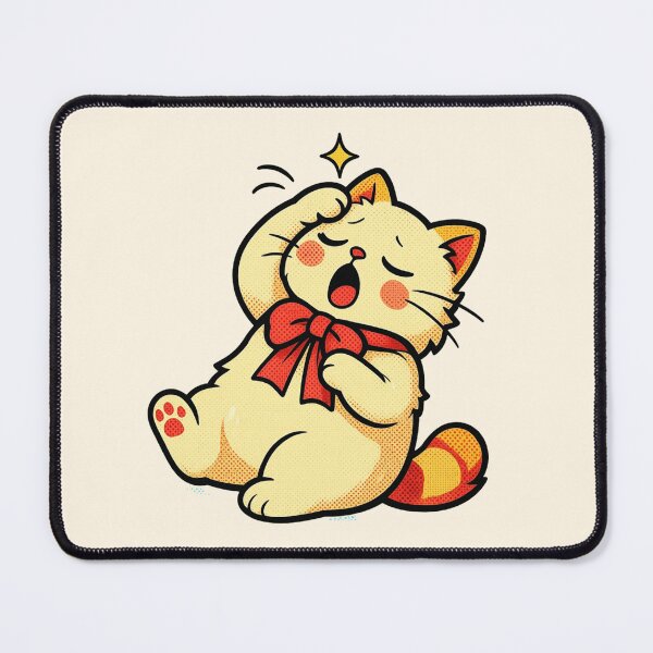 Item preview, Cute Sleepy Chubby Orange Cat Kawaii Cartoon designed and sold by littlemooonart.