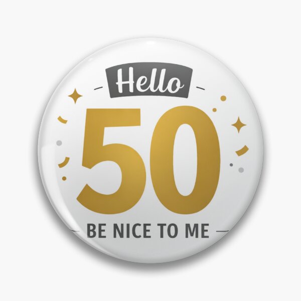Item preview, Hello 50 Be Nice to Me | Funny 50th Birthday Typography T-Shirt designed and sold by rushaib.