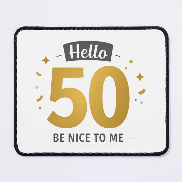 Item preview, Hello 50 Be Nice to Me | Funny 50th Birthday Typography T-Shirt designed and sold by rushaib.