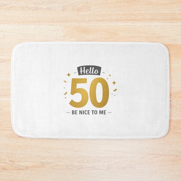 Item preview, Hello 50 Be Nice to Me | Funny 50th Birthday Typography T-Shirt designed and sold by rushaib.