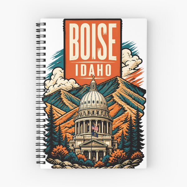 Item preview, Boise, Idaho USA Vintage Travel Tourism Art designed and sold by TravelersGems.