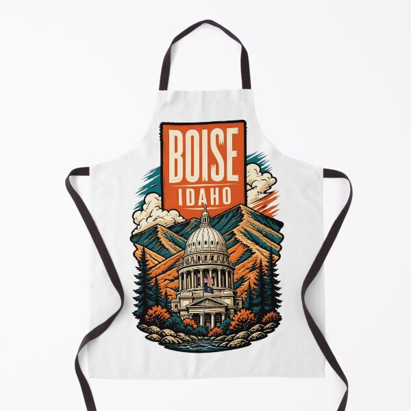 Item preview, Boise, Idaho USA Vintage Travel Tourism Art designed and sold by TravelersGems.