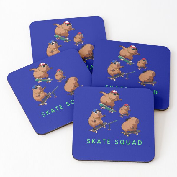 Item preview, Cute Capybara Skate Squad Cartoon designed and sold by BCapybara.