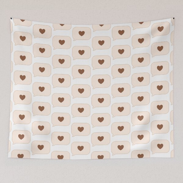 Item preview, Beige Speech Bubble Brown Heart Icon designed and sold by Anne97s.