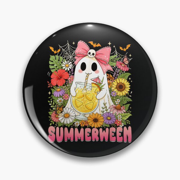 Item preview, Summerween Cute Ghost Tropical Drink Floral Halloween Vibes designed and sold by LittleNhutton.