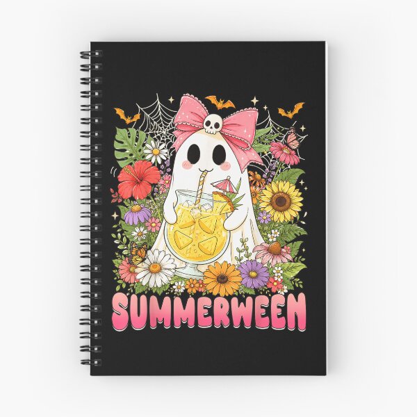 Item preview, Summerween Cute Ghost Tropical Drink Floral Halloween Vibes designed and sold by LittleNhutton.