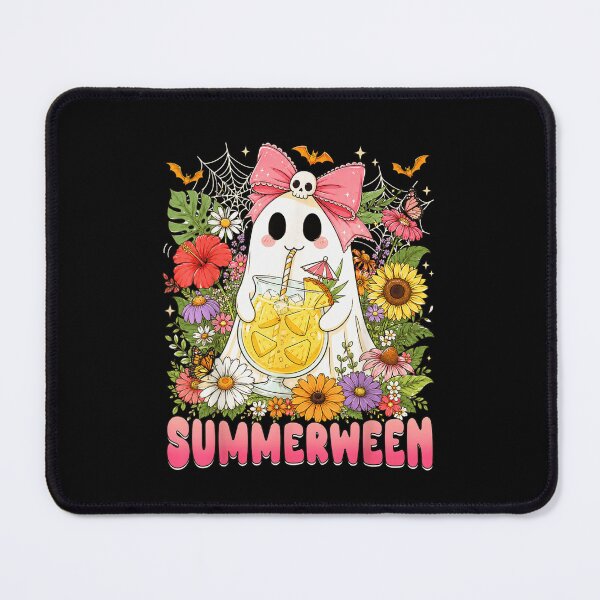 Item preview, Summerween Cute Ghost Tropical Drink Floral Halloween Vibes designed and sold by LittleNhutton.
