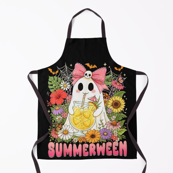 Item preview, Summerween Cute Ghost Tropical Drink Floral Halloween Vibes designed and sold by LittleNhutton.