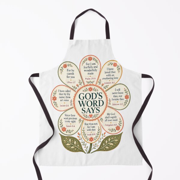 Item preview, God’s Word Says Eight KJV Bible Verses – Detailed Christian Floral Gift designed and sold by FaithThroughEverySeason.
