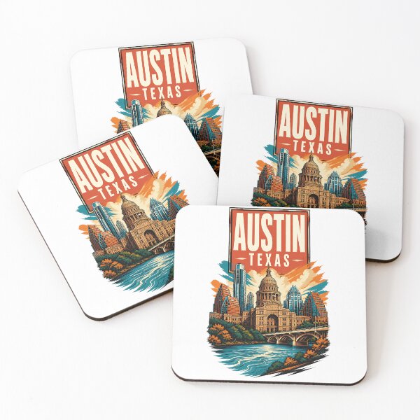 Item preview, Austin, Texas USA Vintage Travel Tourism Art designed and sold by TravelersGems.