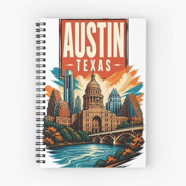 Item preview, Austin, Texas USA Vintage Travel Tourism Art designed and sold by TravelersGems.
