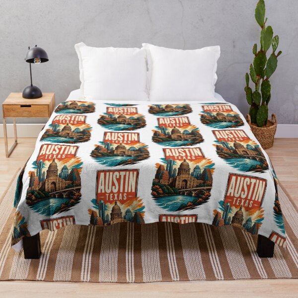 Item preview, Austin, Texas USA Vintage Travel Tourism Art designed and sold by TravelersGems.