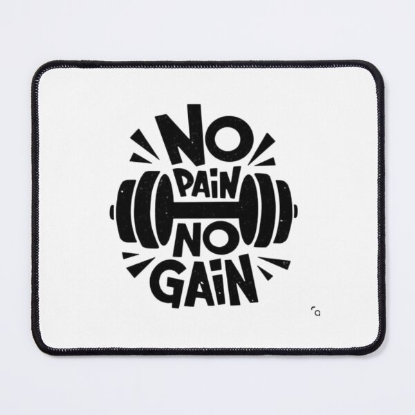 Item preview, No Pain No Gain Barbell Gym Motivation Typography designed and sold by Macias123.