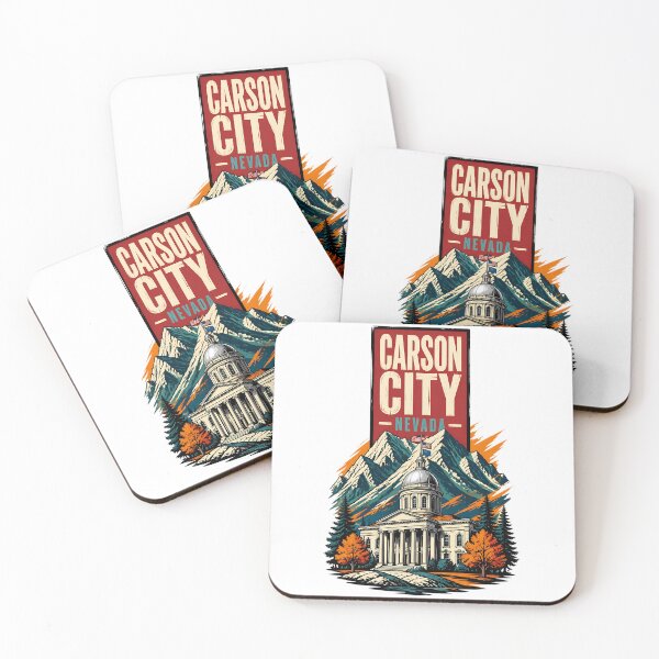 Item preview, Carson City, Nevada, USA Vintage Travel Tourism Art designed and sold by TravelersGems.
