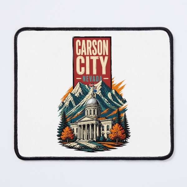 Item preview, Carson City, Nevada, USA Vintage Travel Tourism Art designed and sold by TravelersGems.