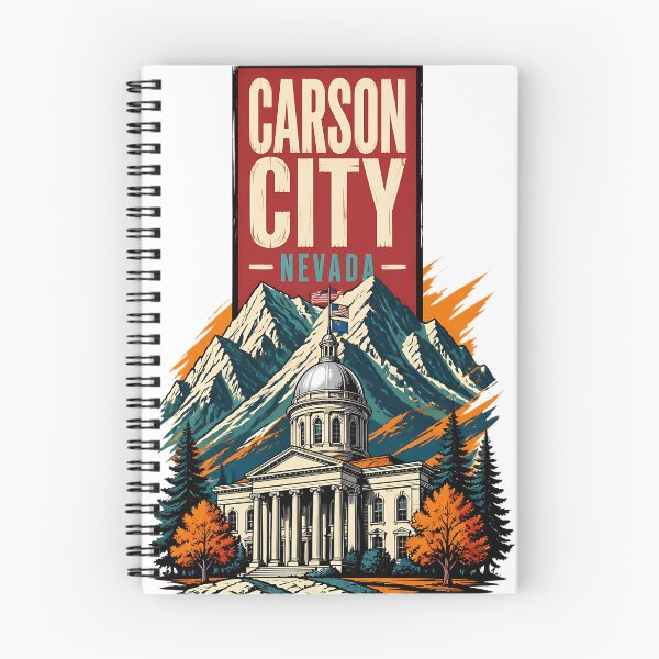 Item preview, Carson City, Nevada, USA Vintage Travel Tourism Art designed and sold by TravelersGems.