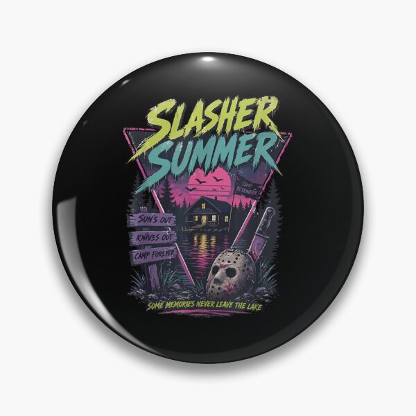 Item preview, Slasher Summer Camp Horror Lake Retro Slasher Halloween designed and sold by LittleNhutton.